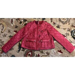 Beautiful BURBERRY BRIT Diamond Quilted Jacket in Pink size Small